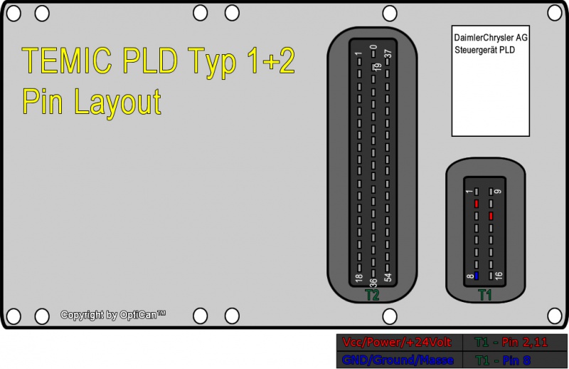 Temic PLD (Mercedes Truck) pinout diagram 3